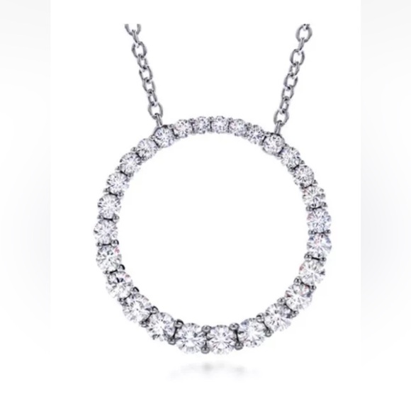 HEARTS ON FIRE 18k White Gold Chain, 1.05 CTW, Diamond Pendant Necklace, PERFECT - Picture 5 of 11